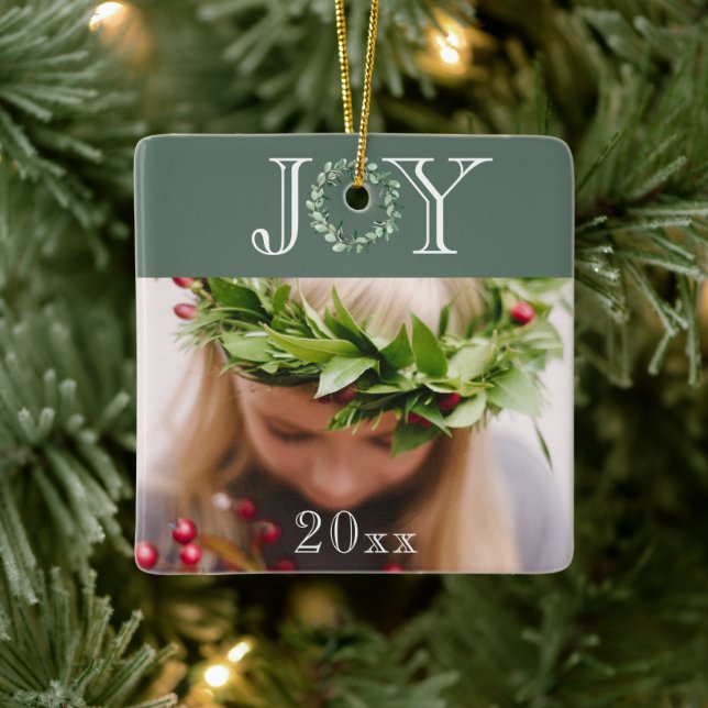 Adorno De Cerámica Navidades navideños personalizados de fotografía d (Árbol)