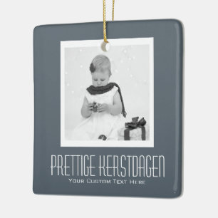 Adorno De Cerámica Navidades neerlandeses de Prettige Kerstdagen Pers