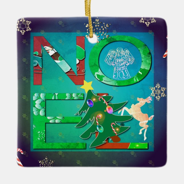 Adorno De Cerámica Navidades Noel + Foto (Anverso)