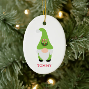 Adorno De Cerámica Navidades NOMBRE DE Gnome Feliz Navidad Año Candy