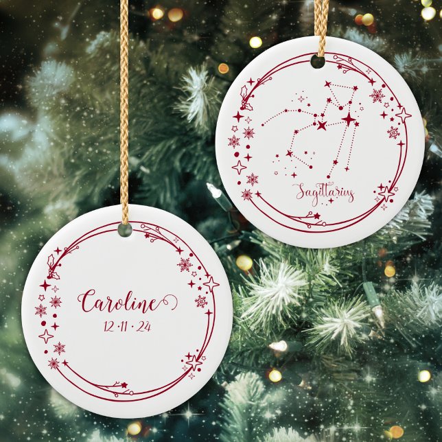 Adorno De Cerámica Navidades Nombre personalizado Sagittarius Zodiac  (Subido por el creador)