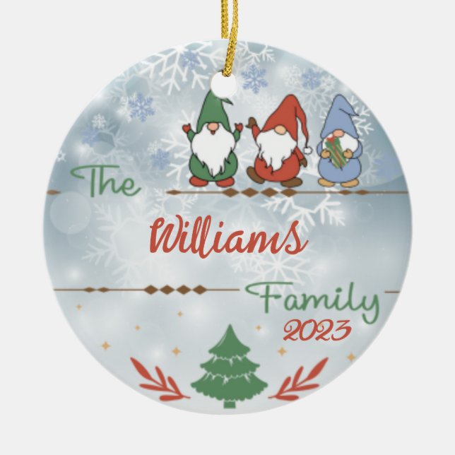 Adorno De Cerámica Navidades Nome (Frente)