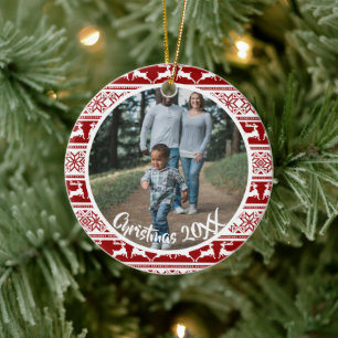 Adorno De Cerámica Navidades nórdicos Familia escandinava de renos