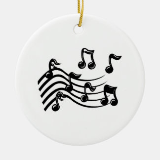 Adorno De Cerámica Navidades notas musicales