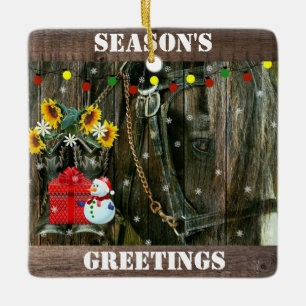 Adorno De Cerámica Navidades occidentales congelan el muñeco de nieve