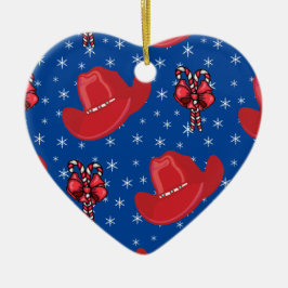 Adorno De Cerámica Navidades occidentales Gorras De Vaqueros Y Candy 