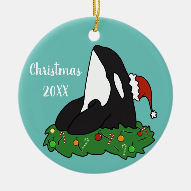 Adorno De Cerámica Navidades Orca (Frente)