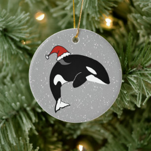Adorno De Cerámica Navidades Orca Killer Whale