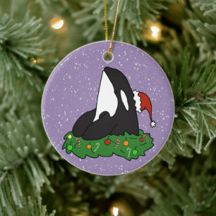 Adorno De Cerámica Navidades Orca Killer Whale