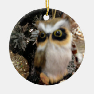 ADORNO DE CERÁMICA NAVIDADES OWL CHRISTMAS ORNAMENT