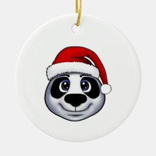 Adorno De Cerámica Navidades Panda