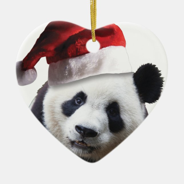 Adorno De Cerámica Navidades Panda Bear (Frente)