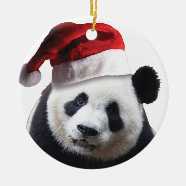 Adorno De Cerámica Navidades Panda Bear (Frente)