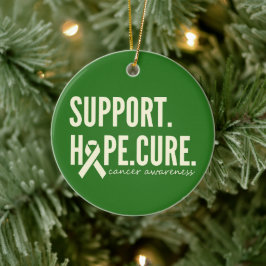 Adorno De Cerámica navidades para la sensibilización sobre el cáncer 