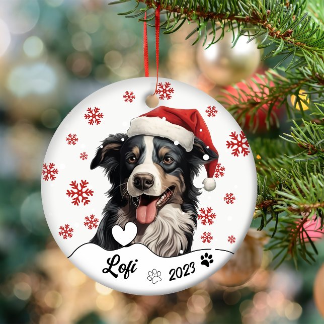 Adorno De Cerámica Navidades Pastor Australiano Perro Personalizado (Subido por el creador)