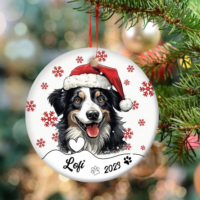 Adorno De Cerámica Navidades Pastor Australiano Perro Personalizado (Subido por el creador)