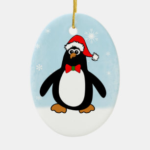 Adorno De Cerámica Navidades Penguin
