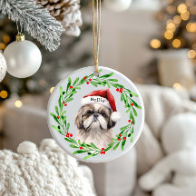 Navidades Perro Shih Tzu Santa Holidays Mascota