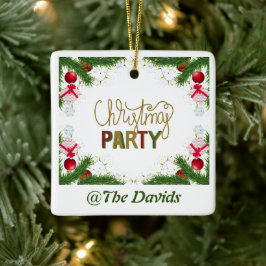 Adorno De Cerámica Navidades personalizables Fiesta Ornament