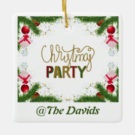 Adorno De Cerámica Navidades personalizables Fiesta Ornament