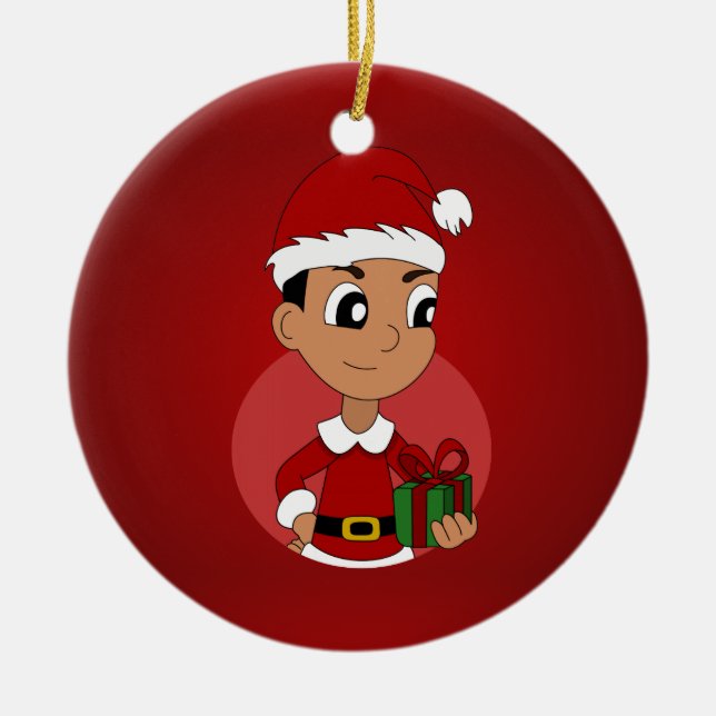 Adorno De Cerámica Navidades personalizado (Frente)