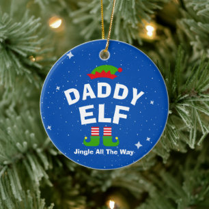 Adorno De Cerámica Navidades Personalizado Elf Nombre personalizado y