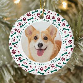 Adorno De Cerámica Navidades Personalizado Mascota Foto Festividad Pi