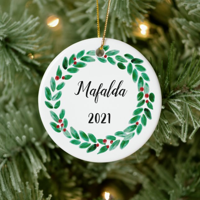 Adorno De Cerámica Navidades personalizados (Árbol)
