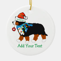 Navidades personalizados Bernese Mountain Naughty 