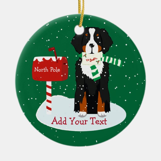 Adorno De Cerámica Navidades personalizados Carta A Santa Ana (Frente)