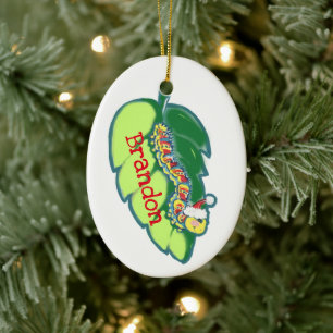 Adorno De Cerámica Navidades personalizados Caterpillar Leyenda Fecha