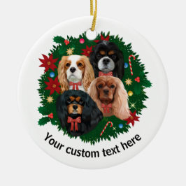 Adorno De Cerámica Navidades personalizados Cavalier King Spaniel
