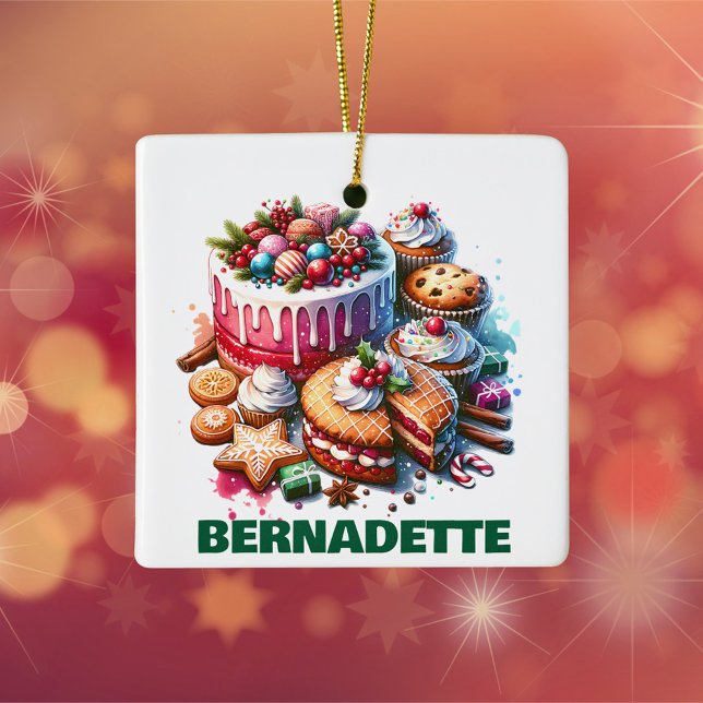 Adorno De Cerámica Navidades personalizados de Baking Enthusiast (Subido por el creador)