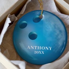 Adorno De Cerámica Navidades personalizados de Bowling Ball