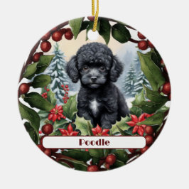 Adorno De Cerámica Navidades Personalizados de Cachorros de Cachorro 