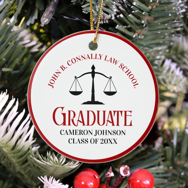 Adorno De Cerámica Navidades Personalizados de graduación de la Escue (Subido por el creador)