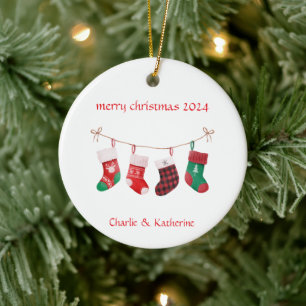 Adorno De Cerámica Navidades personalizados de honor de navidad perso