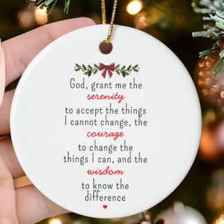 Adorno De Cerámica Navidades personalizados de la oración de la seren