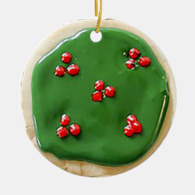 Adorno De Cerámica Navidades personalizados de las cookies azucareras (Frente)