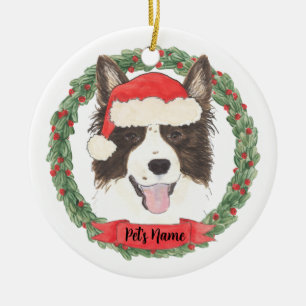 Adorno De Cerámica Navidades personalizados de línea de borde