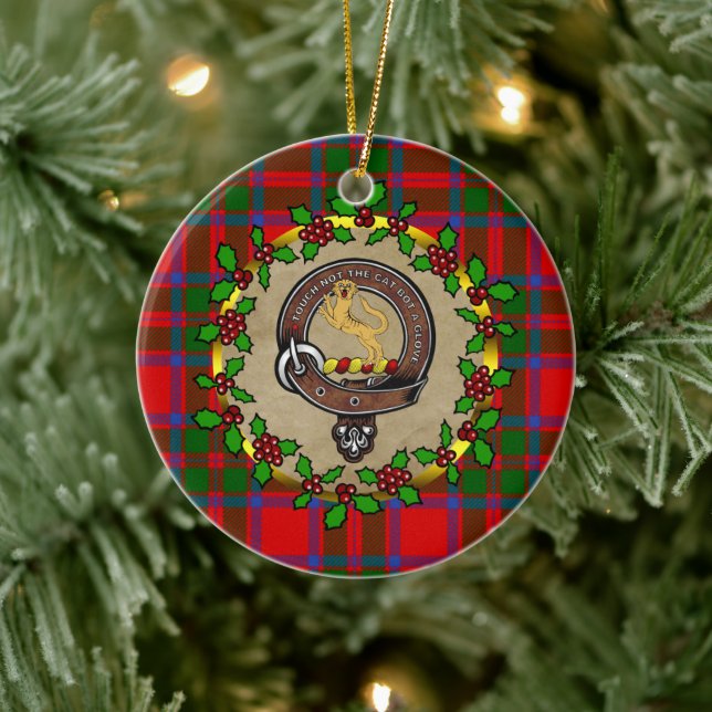 Adorno De Cerámica Navidades personalizados de MacKintosh Badge y Tar (Árbol)