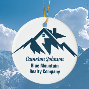 Adorno De Cerámica Navidades Personalizados de Mountain Real Estate C