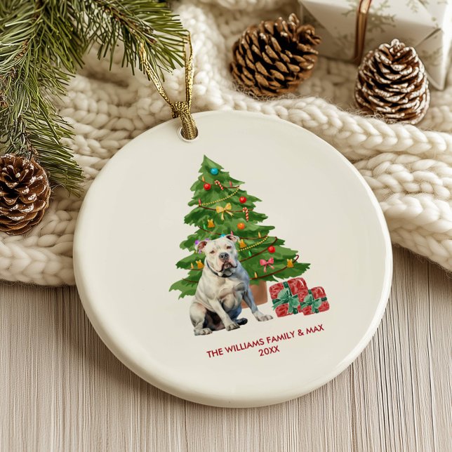 Adorno De Cerámica Navidades personalizados de perro bulldog (Subido por el creador)