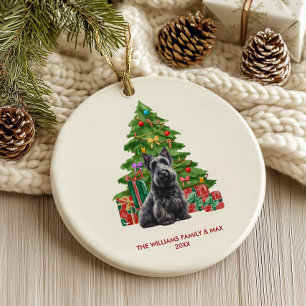 Adorno De Cerámica Navidades personalizados de perros aterradores de 