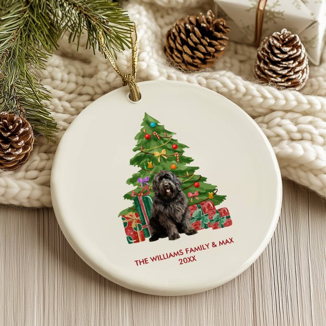 Adorno De Cerámica Navidades personalizados de perros de Terranova (Subido por el creador)