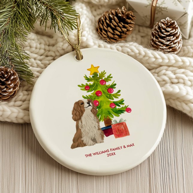 Adorno De Cerámica Navidades personalizados de perros españoles (Subido por el creador)