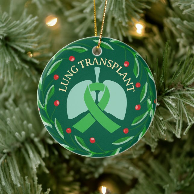 Adorno De Cerámica Navidades Personalizados de receptores de trasplan (Árbol)