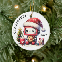 Navidades personalizados de Robot Cute