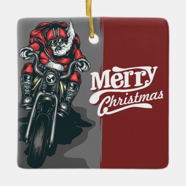 Adorno De Cerámica Navidades Personalizados de texto y fotografía per (Anverso)