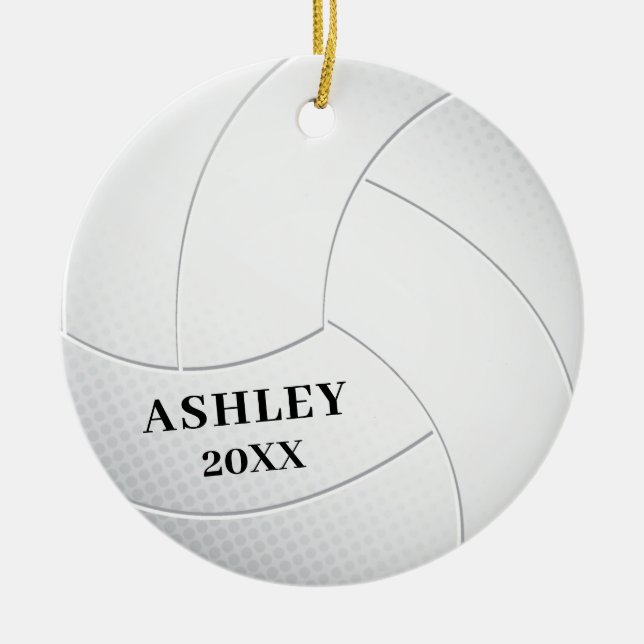 Adorno De Cerámica Navidades personalizados de Volley Ball (Frente)